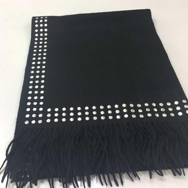 Pure Cashmere Scarves Black Paillette Women Fashional Winter Scarf